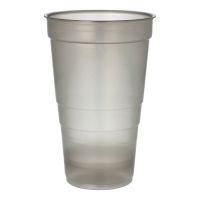 Mehrweg-Trinkbecher 0,5 l, transluzent grau