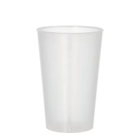 Mehrweg-Trinkbecher PP 0,3 l Ø 8 cm · 11,7 cm transluzent, extra stabil