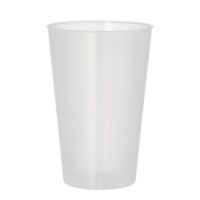 Mehrweg-Trinkbecher PP 0,4 l Ø 8,6 cm · 12,9 cm transluzent, extra stabil