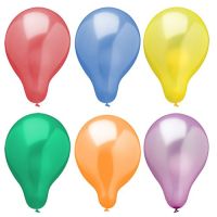 Metallic Luftballons Ø 25 cm farbig sortiert