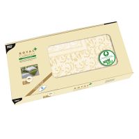 Wasserdichte Mitteldecken PV-Tissue, champagner "ROYAL Collection Plus" 100 x 100 cm "Damascato"