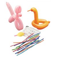 Modellierballons 115 cm farbig sortiert mit Pumpe und Aufbauanleitung