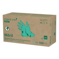 Nitril-Handschuhe, puderfrei grün Größe M, biologisch abbaubar