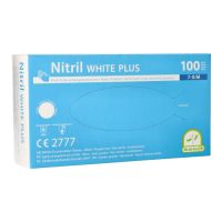 Nitrilhandschuhe, puderfrei, weiss, Größe M, "Medi-Inn®" "White Plus"
