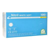 Nitrilhandschuhe, puderfrei, weiss, Größe S, "Medi-Inn®", "White Soft"
