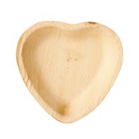 Palmblatt Schalen "pure" Herzform, 15,5 x 3 cm