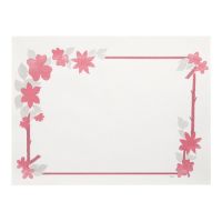 Papier Tischsets, 30 x 40 cm, weiss "Blumenranke"