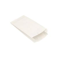 Papierfaltenbeutel, Cellulose, 21 x 10 cm x 5 cm weiss, Füllinhalt 0,5 kg, gefädelt 