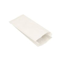 Papierfaltenbeutel, Cellulose, 24 x 10 cm x 5 cm weiss, Füllinhalt 0,75 kg, gefädelt 