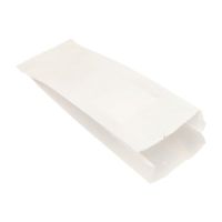Papierfaltenbeutel, Cellulose, 35 x 13 cm x 7 cm weiss, Füllinhalt 2 kg, gefädelt 