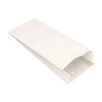 Papierfaltenbeutel, Cellulose, 35 x 15 cm x 7 cm weiss, Füllinhalt 2,5 kg, gefädelt 