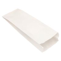 Papierfaltenbeutel, Cellulose, 42 x 15 cm x 7 cm weiss, Füllinhalt 3 kg, gefädelt 