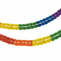 Papiergirlande (Großraum) Ø 16 cm · 10 m "Rainbow" schwer entflammbar