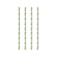 Papierstrohhalme Ø 6 mm · 20 cm "green Dots"