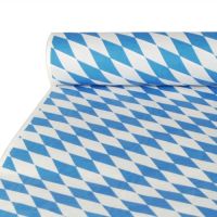 Papiertischdecke mit Damastprägung 10 m x 1 m "Bayrisch Blau"
