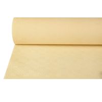 Papiertischdecke, creme mit Damastprägung 50 x 1 m