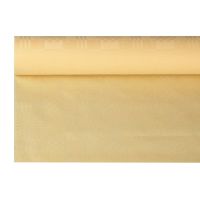 Papiertischdecke creme mit Damastprägung 8 x 1,2 m