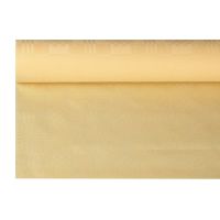 Papiertischdecke creme mit Damastprägung 8 x 1,2 m