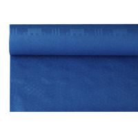 Papiertischdecke dunkelblau mit Damastprägung 8 x 1,2 m