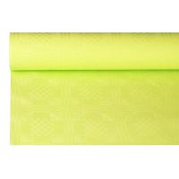 Papiertischdecke limonengrün mit Damastprägung 6 x 1,2 m