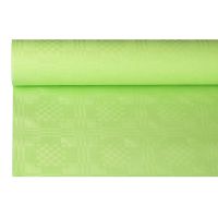 Papiertischdecke limonengrün mit Damastprägung 8 x 1,2 m