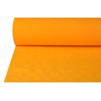 Papiertischdecke, orange mit Damastprägung 50 x 1 m