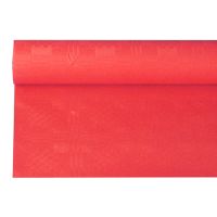 Papiertischdecke rot mit Damastprägung 6 x 1,2 m