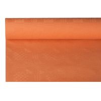 Papiertischdecke terracotta mit Damastprägung 8 x 1,2 m