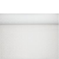 Papiertischdecke, weiss mit Damastprägung 50 x 1 m