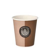 Pappbecher für Heißgetränke, 0,2 l mit Motiv "To Go" 