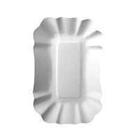 Pappschalen eckig "pure" 9 x 14 x 3 cm weiss