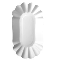 Pappschalen oval "pure" 10,5 x 20 x 3,5 cm weiss 