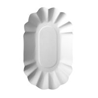 Pappschalen oval "pure" 9 x 16 cm weiss