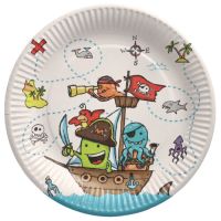 Pappteller Ø 23 cm "Pirate Crew"