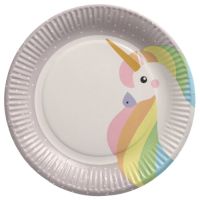 Pappteller rund Ø 23 cm "Unicorn"