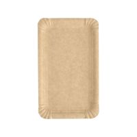 Pappteller eckig "pure" 11 x 17,5 cm braun