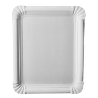 Pappteller eckig "pure" 16,5 x 20 cm, weiss