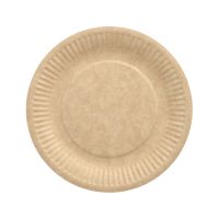 Pappteller rund "pure" Ø 19 cm braun