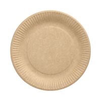 Pappteller rund "pure" Ø 23 cm braun