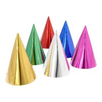 Partyhüte farbig sortiert "Metallic"