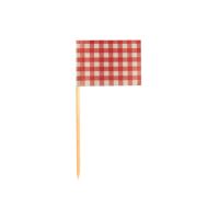Partypicker 8 cm rot "Vichy Karo"