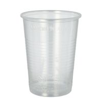 Plastikbecher (PP), 0,4 l Ø 9,5 cm · 12,2 cm transparent mit Schaumrand