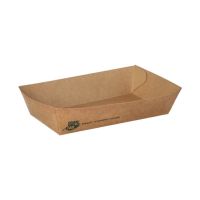 Pommes-Frites-Trays "pure" 10,5 x 17 cm braun "100% Fair" groß