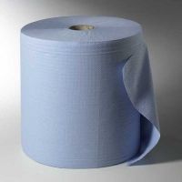 Putzrollen, 3-lagig 380 m x 36 cm blau, perforiert - 1.000 Abrisse