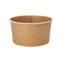 Salatschalen To Go aus Pappe, rund, 1000 ml, braun,  Ø 15 cm, 7,5 cm