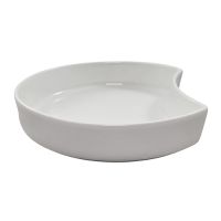 Schale aus Porzellan, Halbmond 450 ml Ø 18 cm · 3,5 cm weiss "Ano"