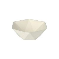 Schalen aus Zuckerrohr "pure" 6-eckig 400 ml, 5 x 16 x 14 cm weiss "Diamond"