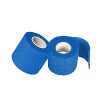Selbsthaftende Pflaster auf Rolle, 5 m x 5 cm, blau