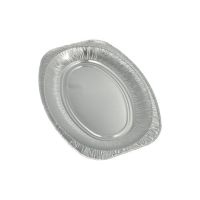 Servierplatten, Alu oval 35 x 24,5 cm