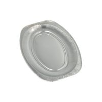 Servierplatten, Alu oval 35 x 24,5 cm